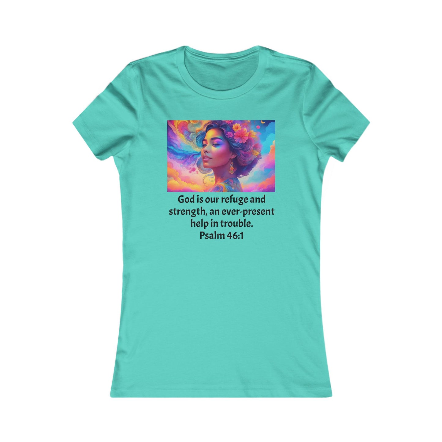 Women's T-Shirt Bible Verse Psalm 46:1