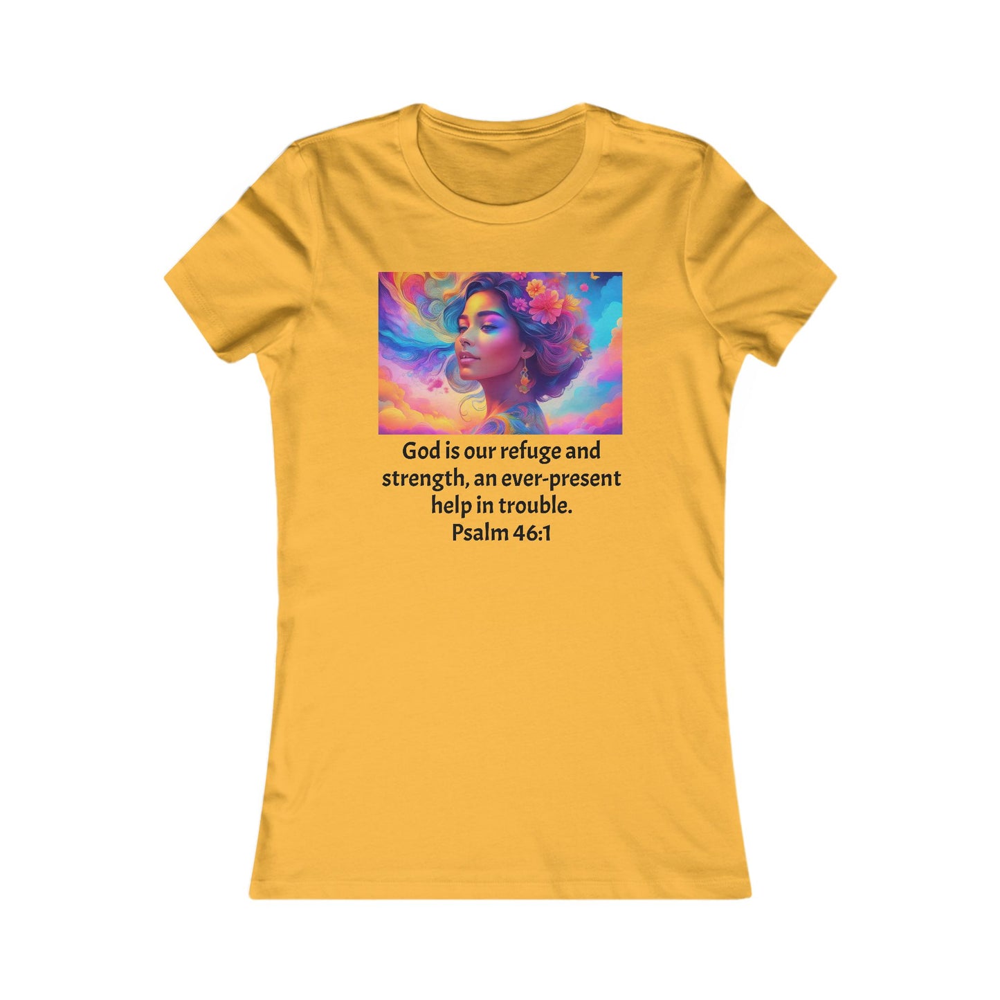 Women's T-Shirt Bible Verse Psalm 46:1