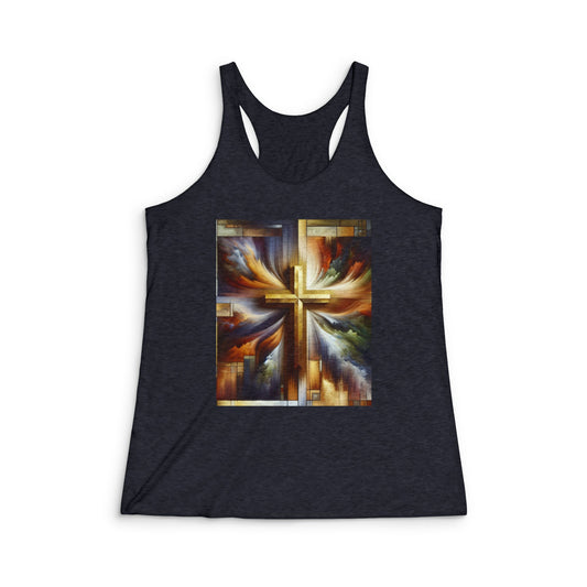 Women's Tri-Blend Racerback Tank - Holy Cross