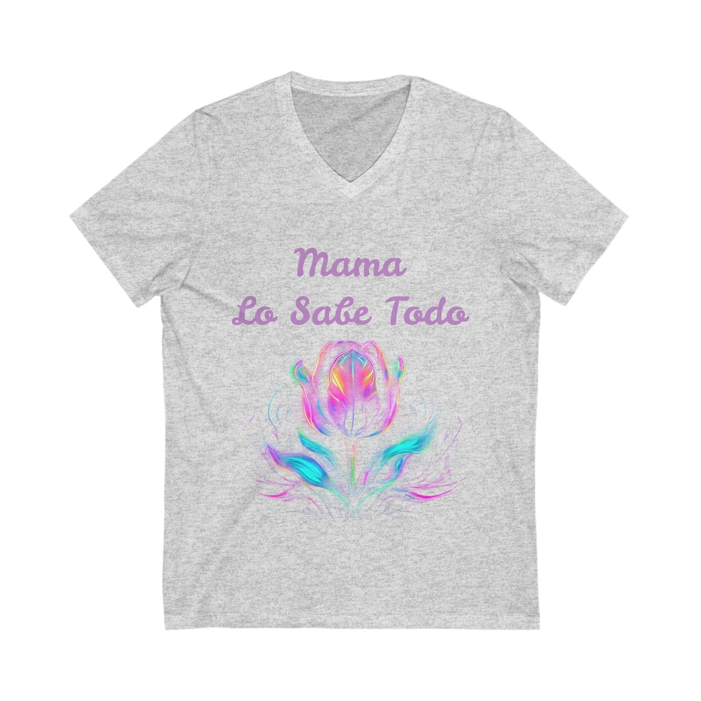 Floral Mama V-Neck Tee - Perfect Gift for Mother's Day