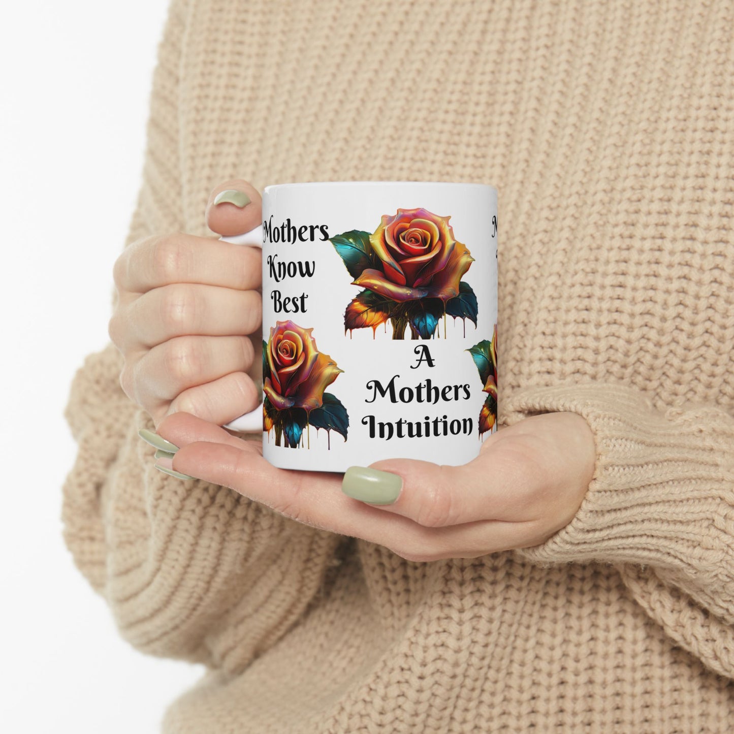 Mothers Know Best Floral Ceramic Mug - Perfect Gift for Moms