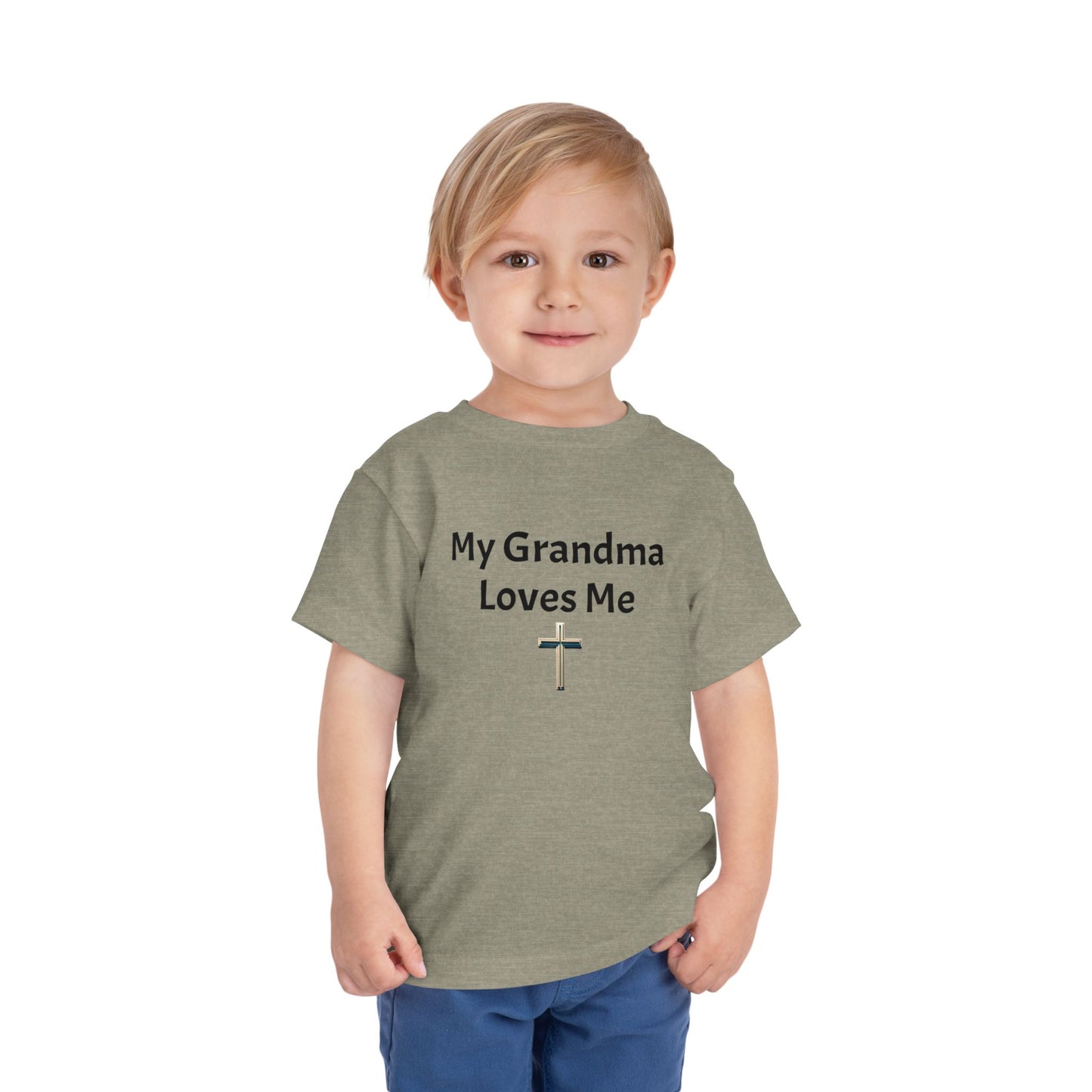 My Grandma Loves Me Toddler Tee - Cute Christian Gift for Kids