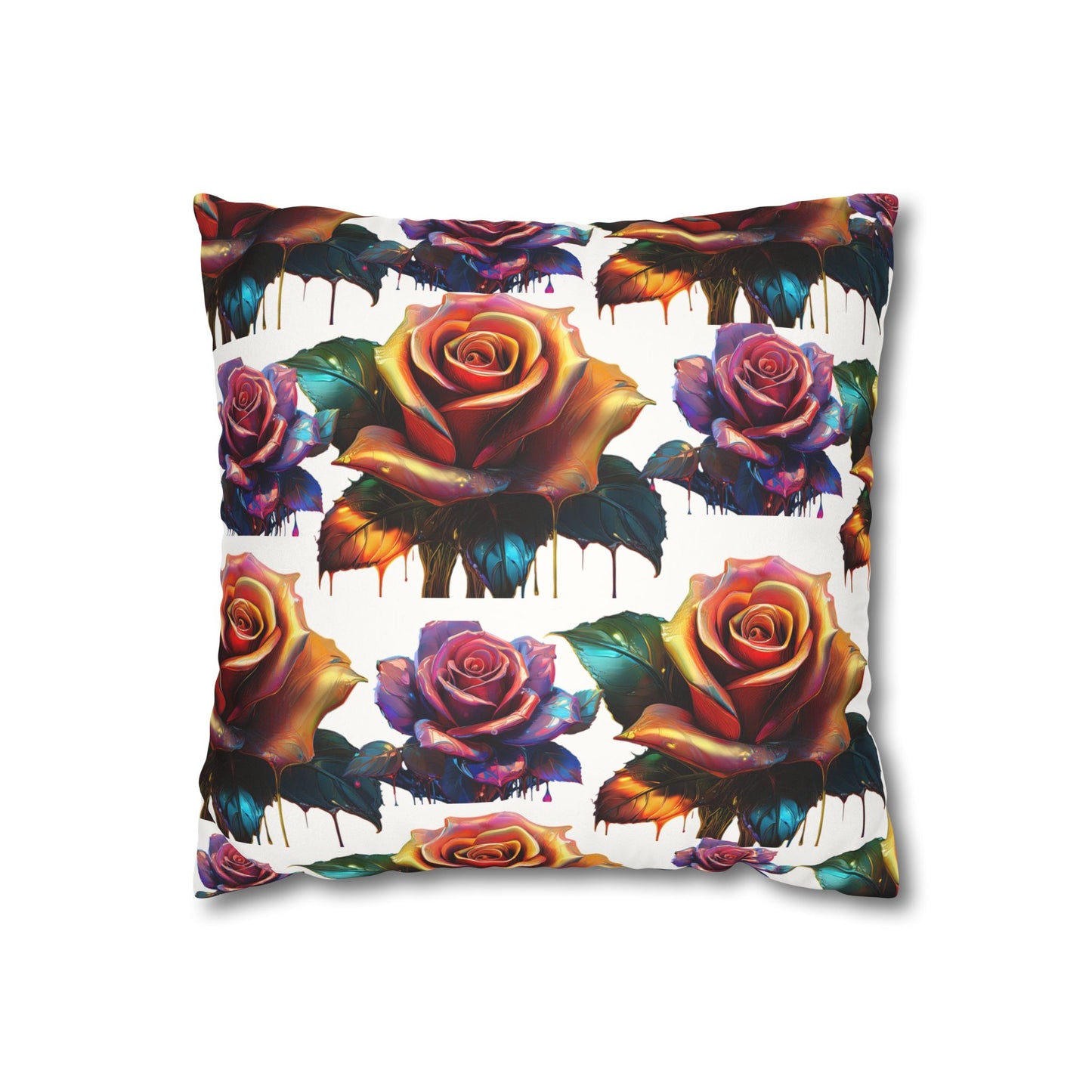 Vibrant Rose Faux Suede Pillowcase - Perfect for Home Decor & Gifting