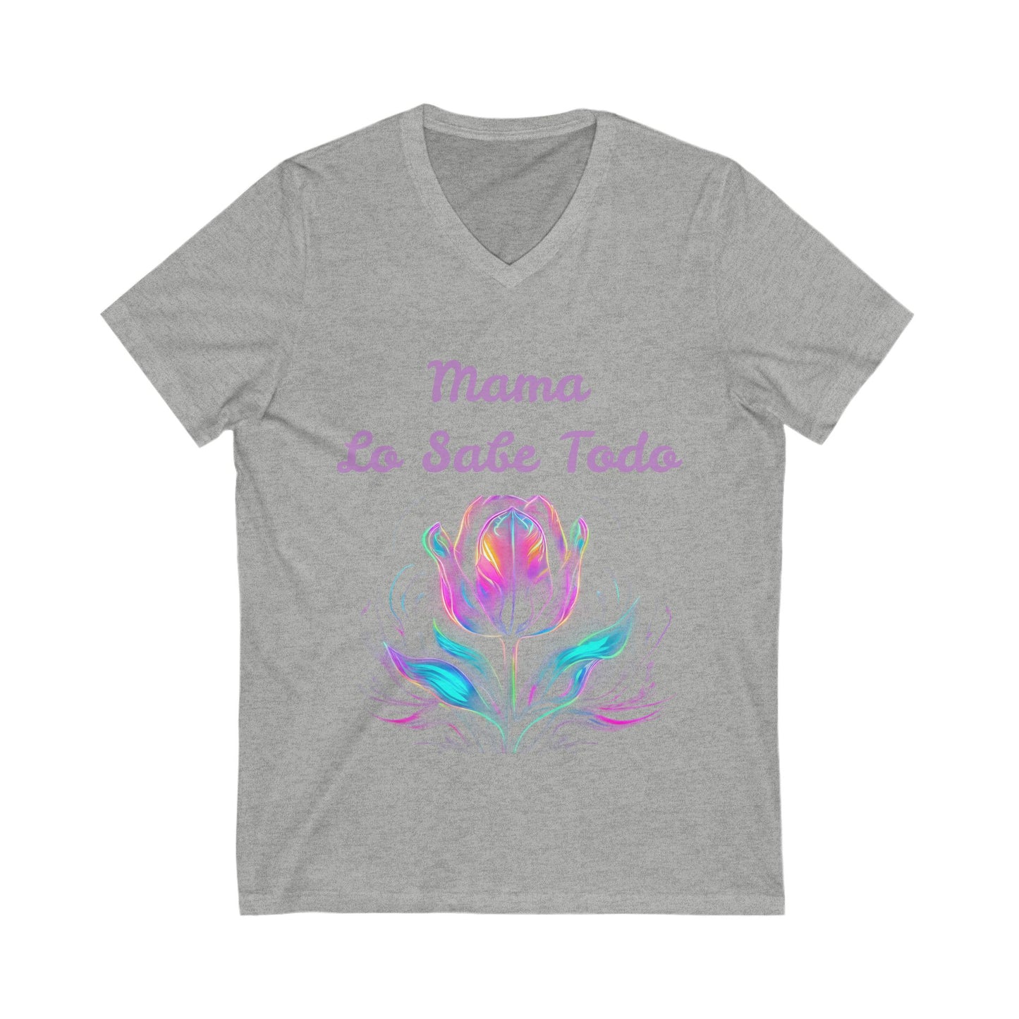 Floral Mama V-Neck Tee - Perfect Gift for Mother's Day