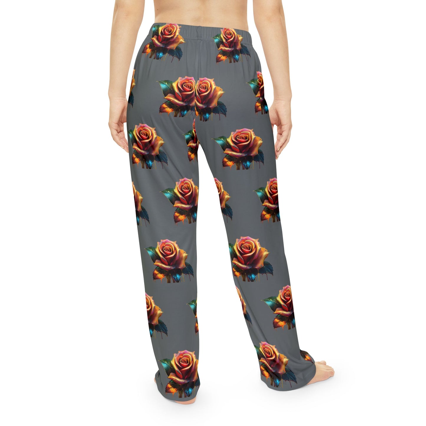 Floral Rose Women's Pajama Pants – Cozy and Stylish Loungewear