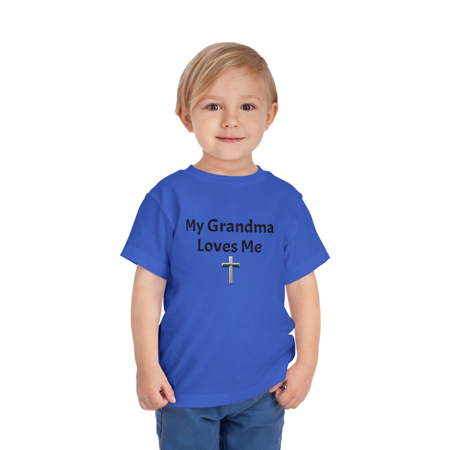 My Grandma Loves Me Toddler Tee - Cute Christian Gift for Kids