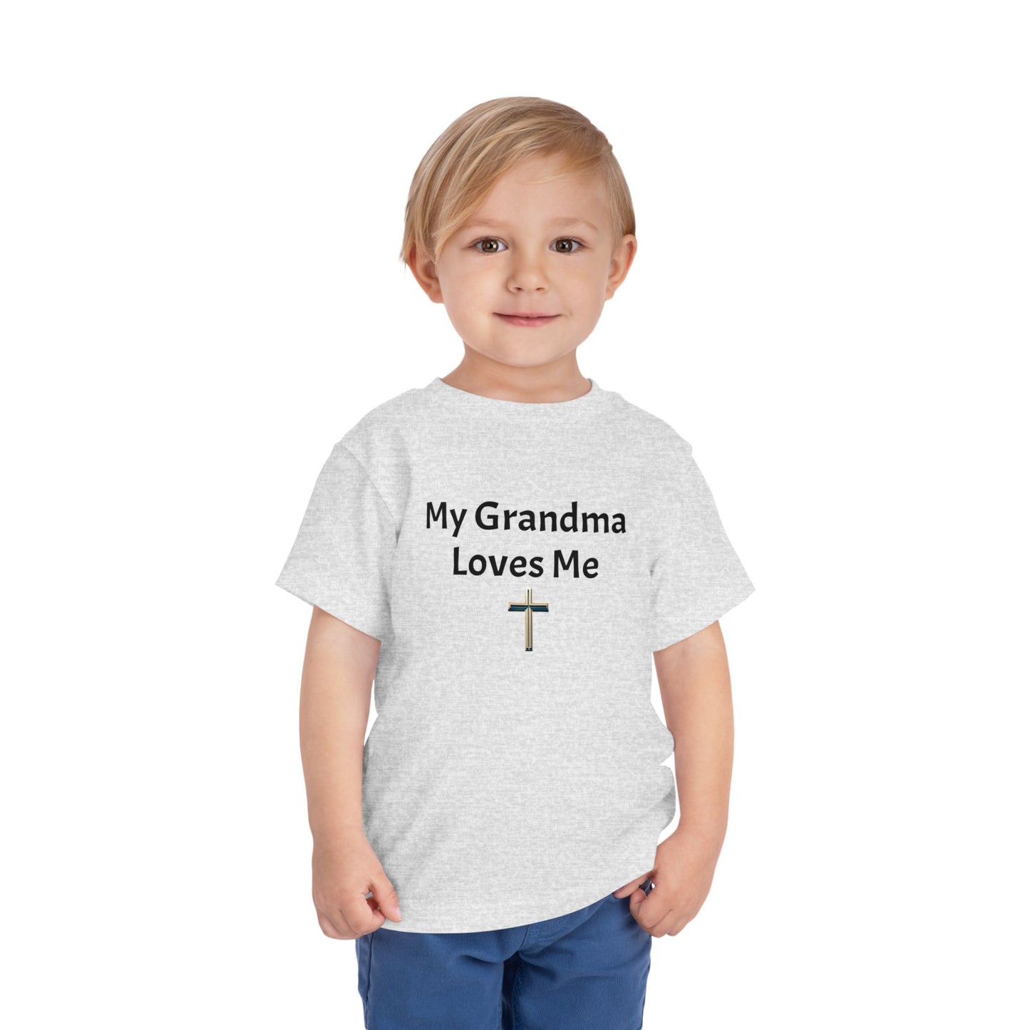 My Grandma Loves Me Toddler Tee - Cute Christian Gift for Kids